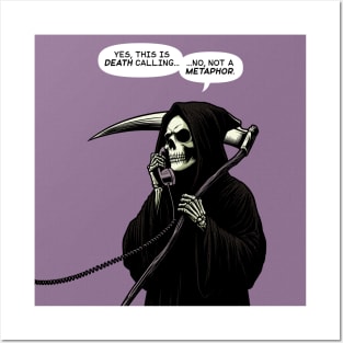 Grim Reaper death metaphor Posters and Art